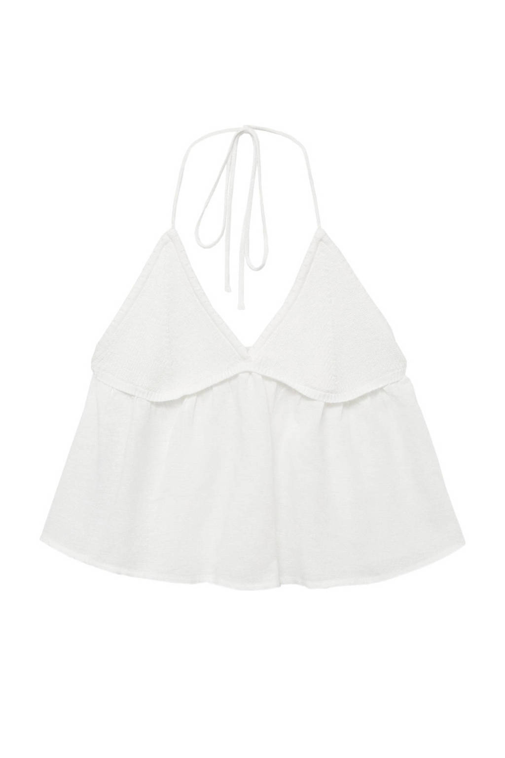 MANGO TEEN crop top naturel wit