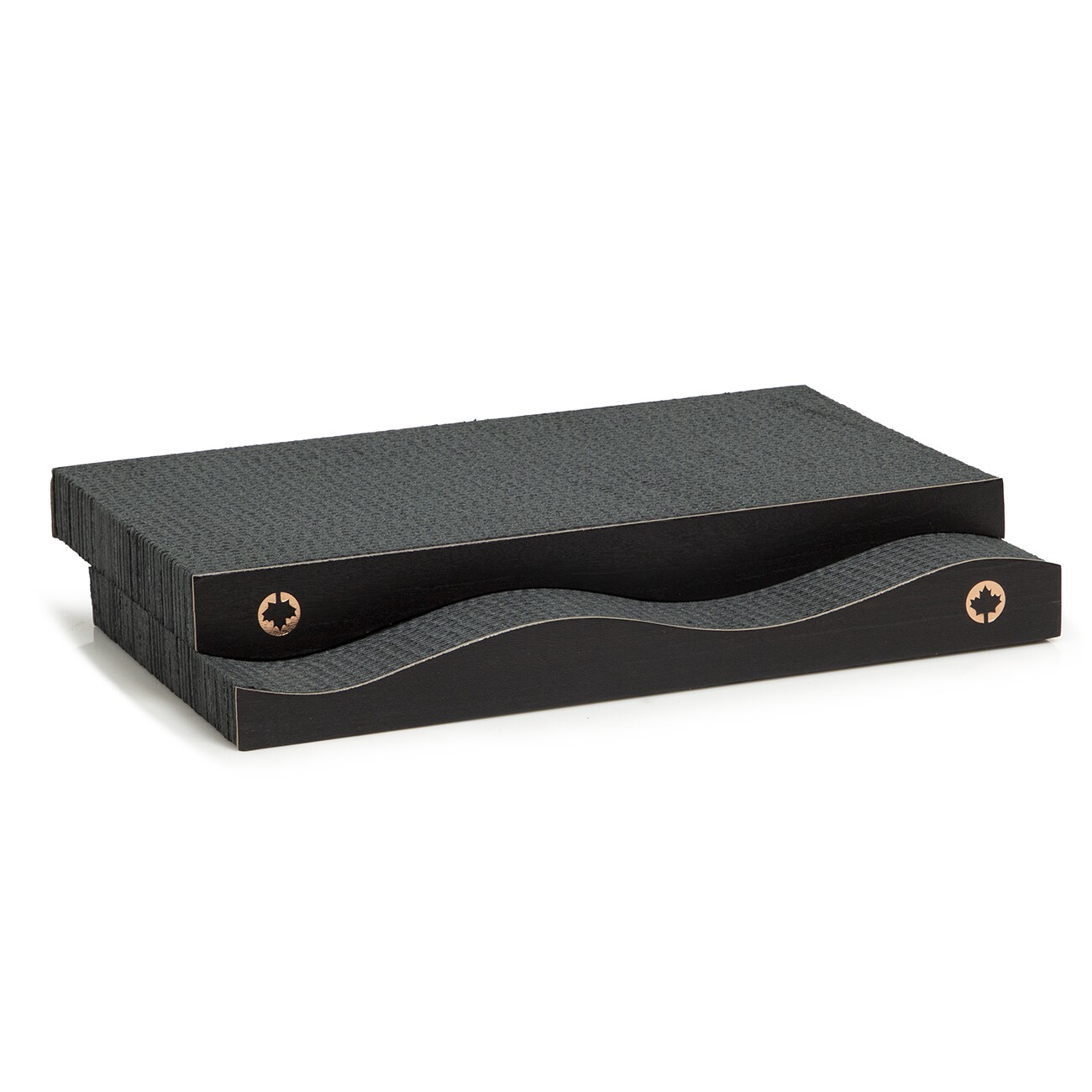 Canadian Cat Company Kratzbrett Kratzblock aus zwei Kratzwellen 2 in 1 schwarz