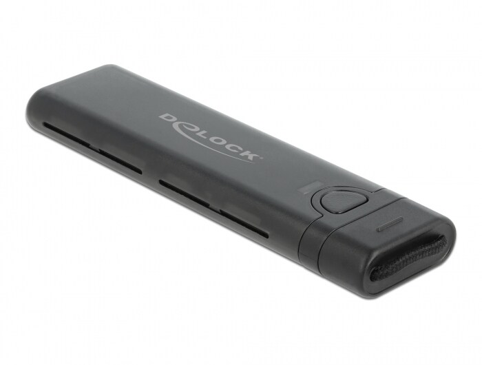 Delock 42635 - SSD-Gehäuse - M.2 - M.2 - 10 Gbit/s - Hot-Swap - Schwarz