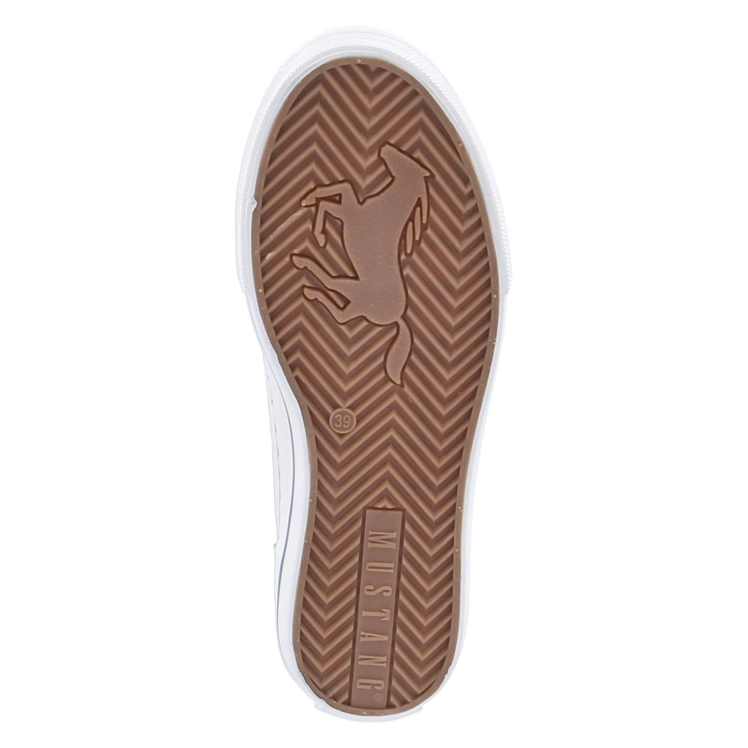 Mustang Low Sneaker - weiss/hellblau