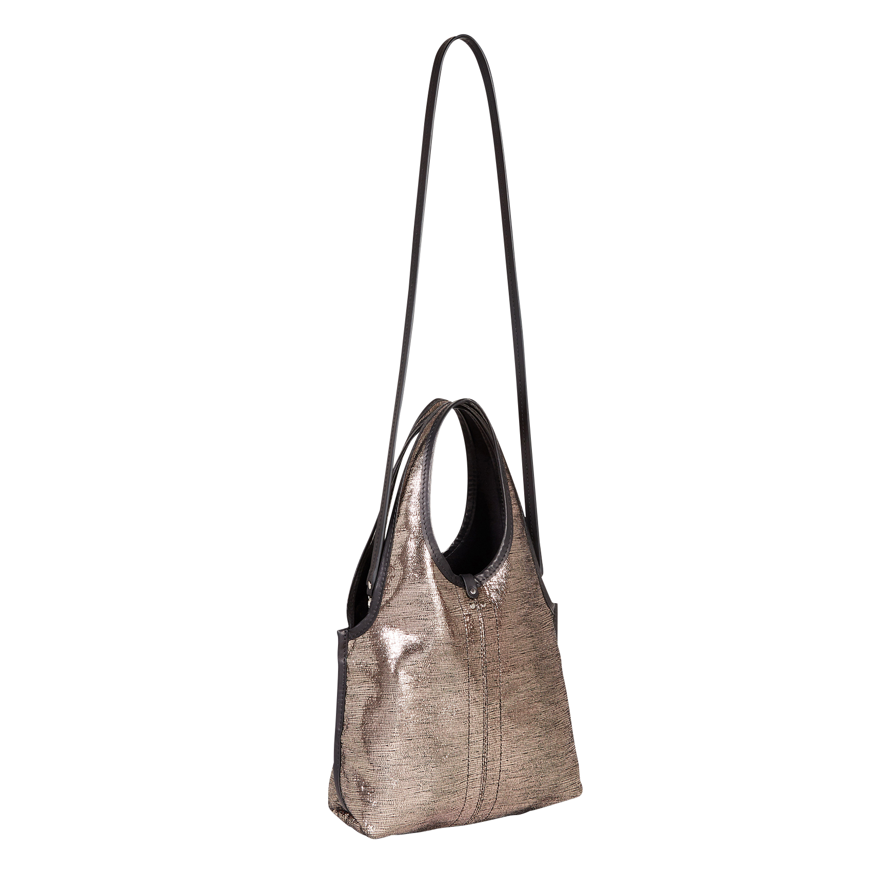 PACO S - Sac cabas en cuir métallisé | Doré