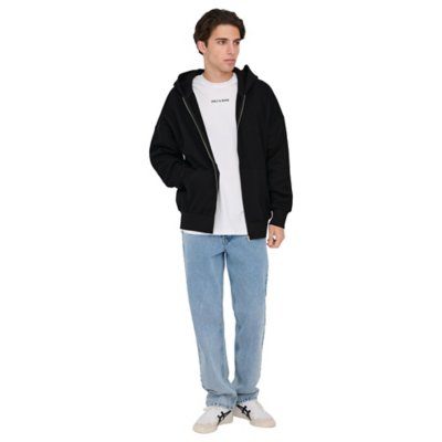 Sweatshirt zippé à capuche homme Onsdan Life Rlx Heavy ONLY AND SONS