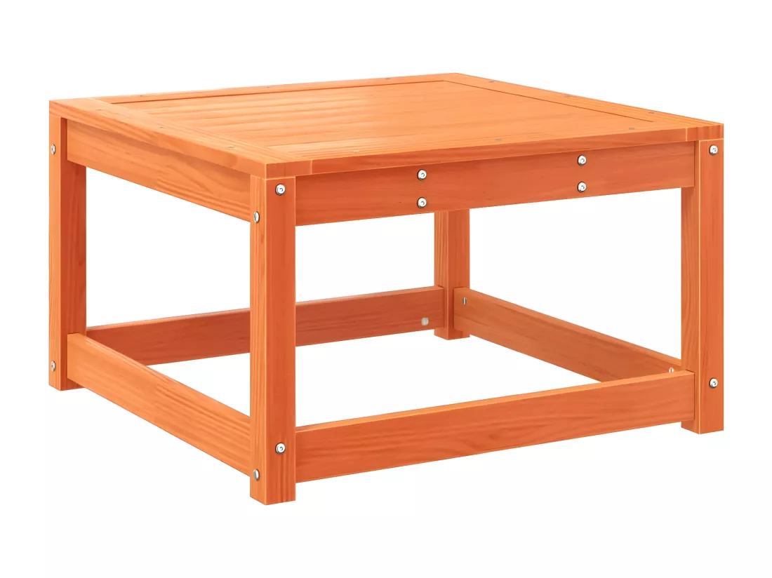 Repose-pied de jardin avec coussins bois massif de pin