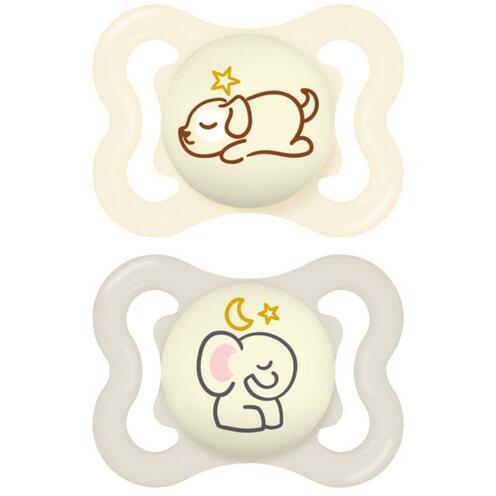 Lot de 2 sucettes Supreme 2-6 mois Planet Love Night - Coloris aléatoire - MAM