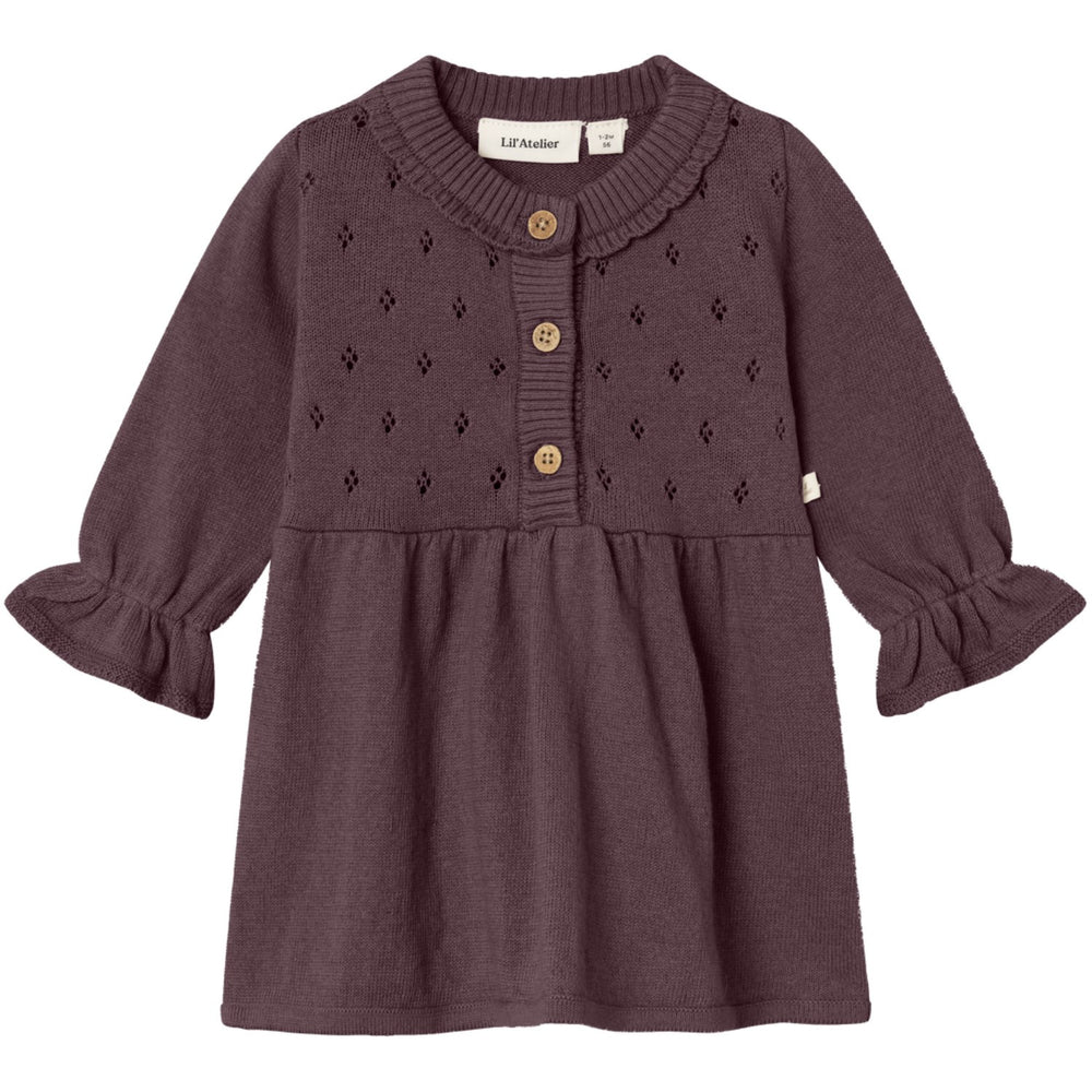Køb Lil'Atelier Catawba Grape Nbfnimi Ls Strik Kjole Lil