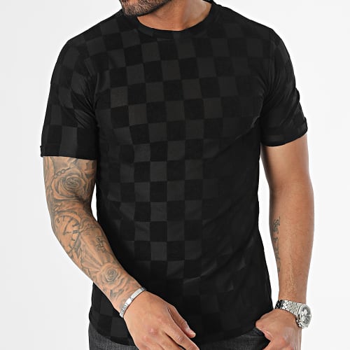 Tee Shirt Oversize A Carreaux Noir