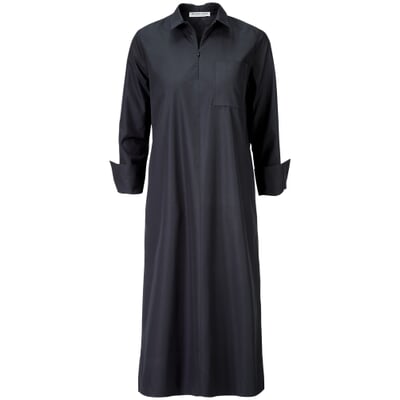 Damen-Hemdblusenkleid, Blauschwarz
