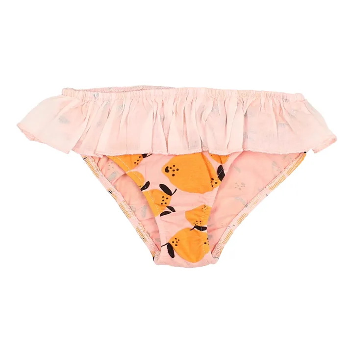 Búho Culotte de Bain Coton Bio Citrons | Rose pêche