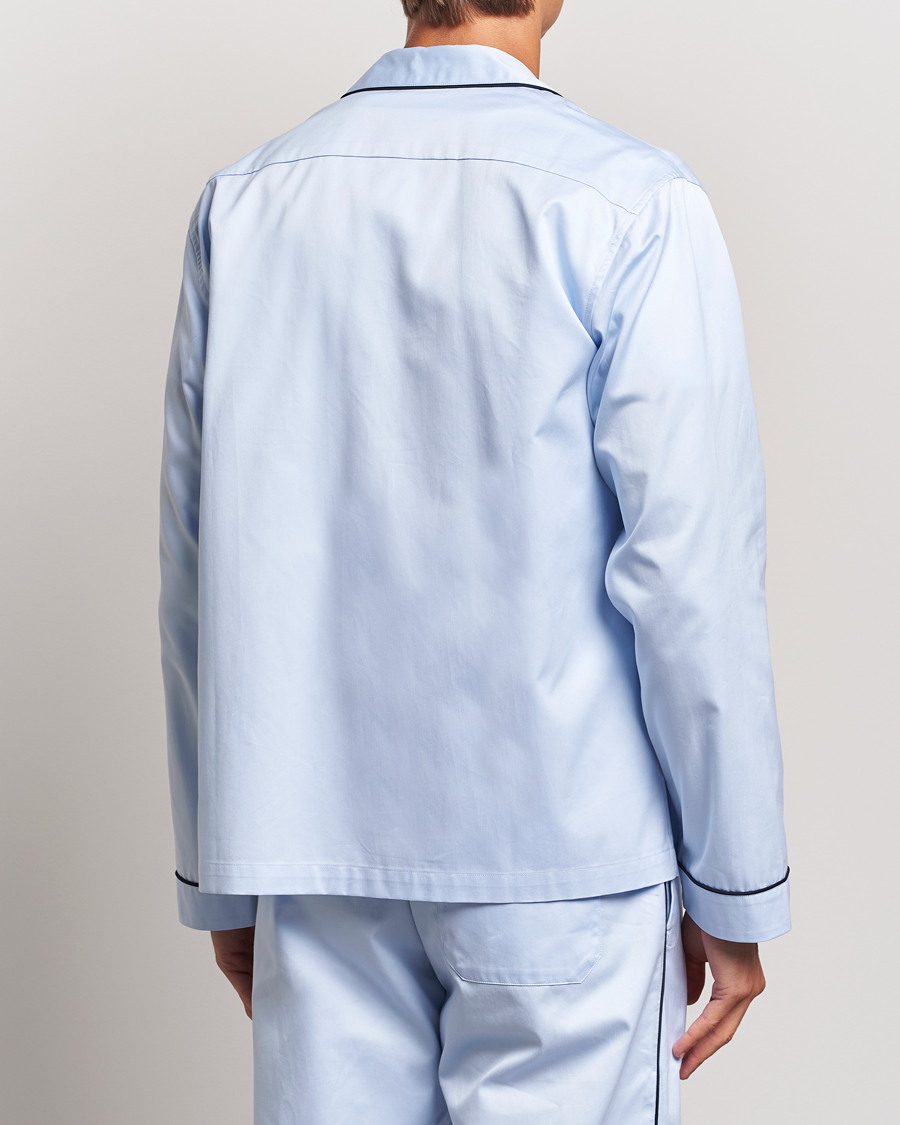 Tekla Sateen Pyjama Shirt Bellhop Blue