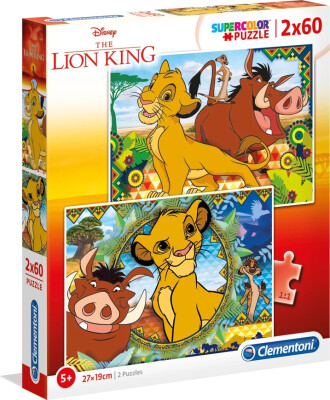 Løvernes Konge Puslespil - Disney - 2X60 Brikker - Clementoni