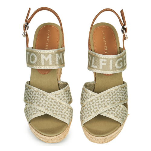 Tommy Hilfiger - Tommy Webbing High Wedge Sandal Kaki