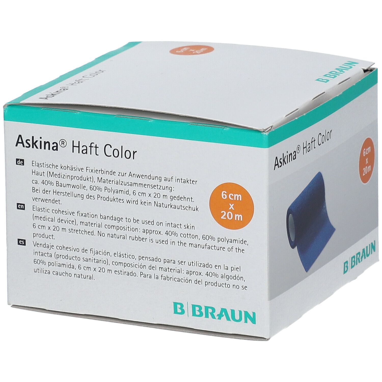Askina® Haftbinde Color 6cm x 20m blau