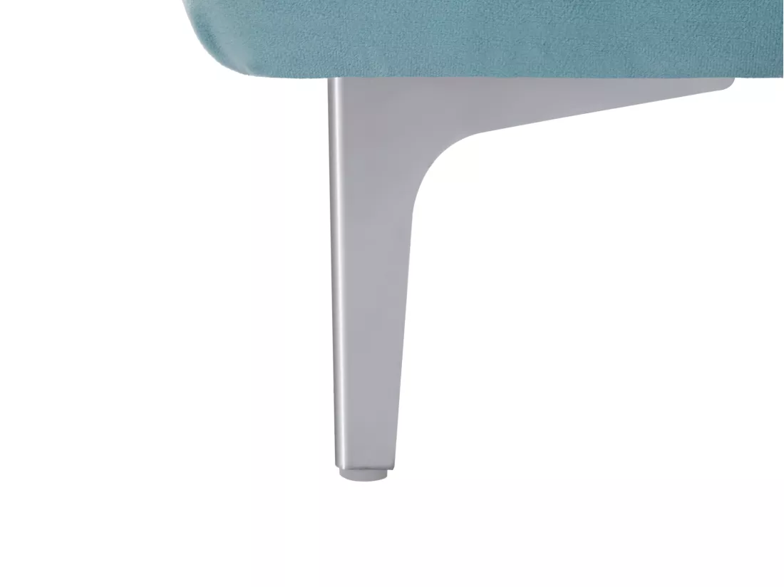 Pouf chesterfield en velours bleu pastel EDWINA
