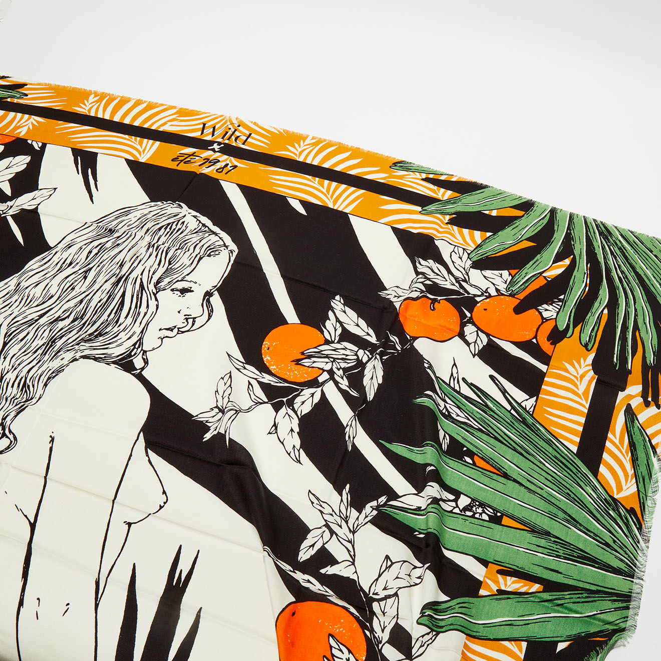 Wild Foulard Palmlady safran - 130x130 cm