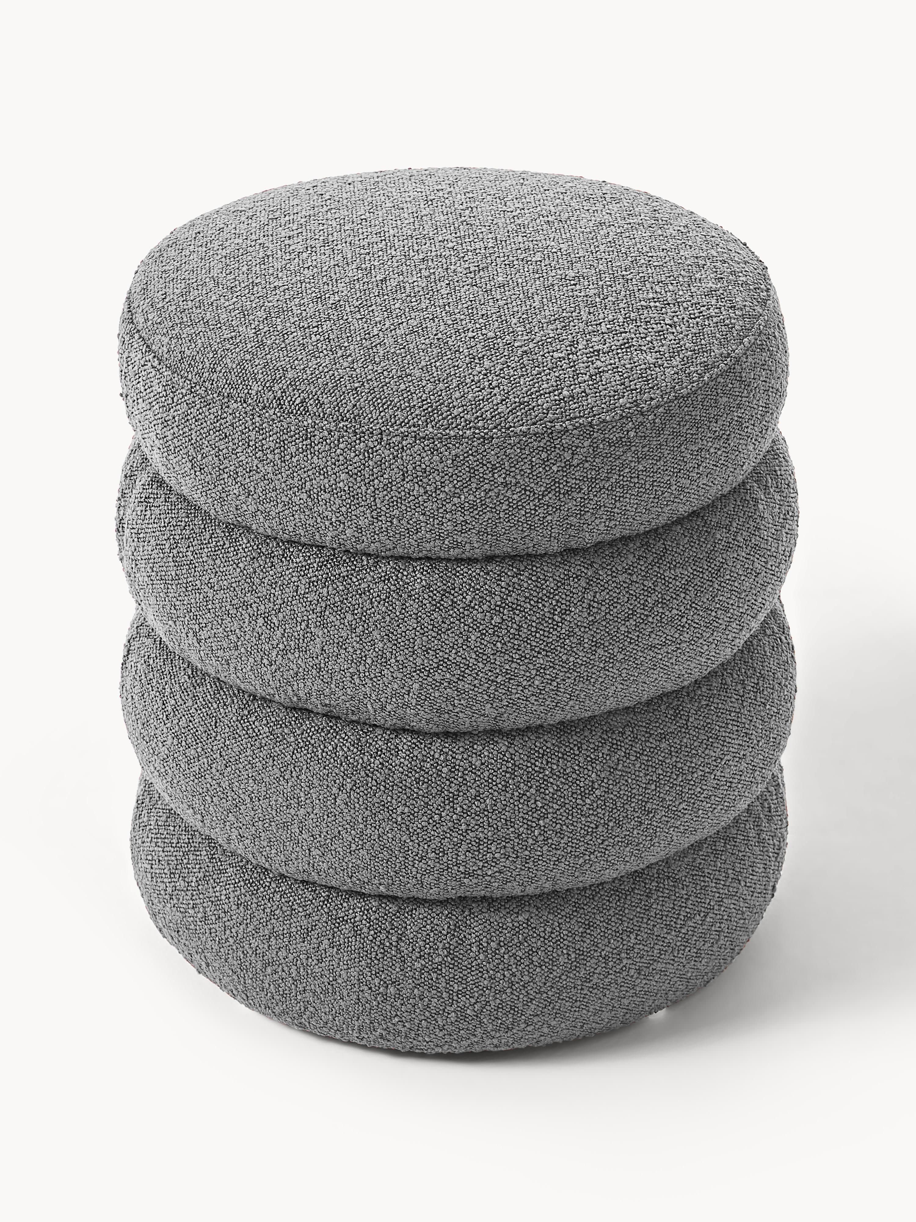 Bouclé beklede poef Alto