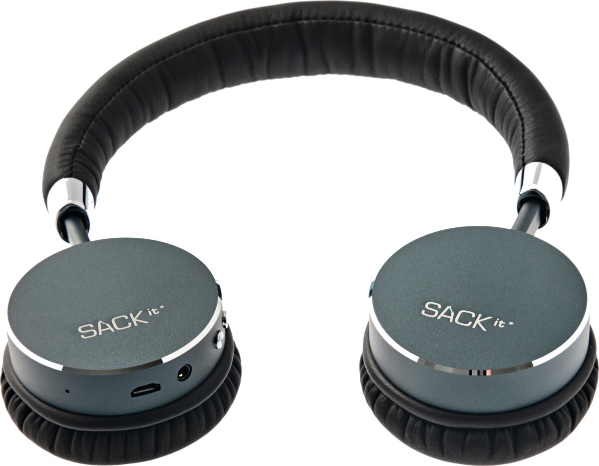 Sackit Woofit - Trådløs Hovedtelefoner Med Bluetooth - 12 Timer - Sort Sølv