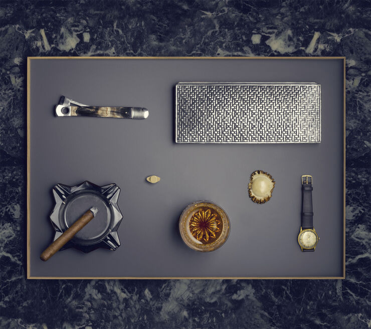 GEJST FRAME Tray Large Oak Grey Lysebrun