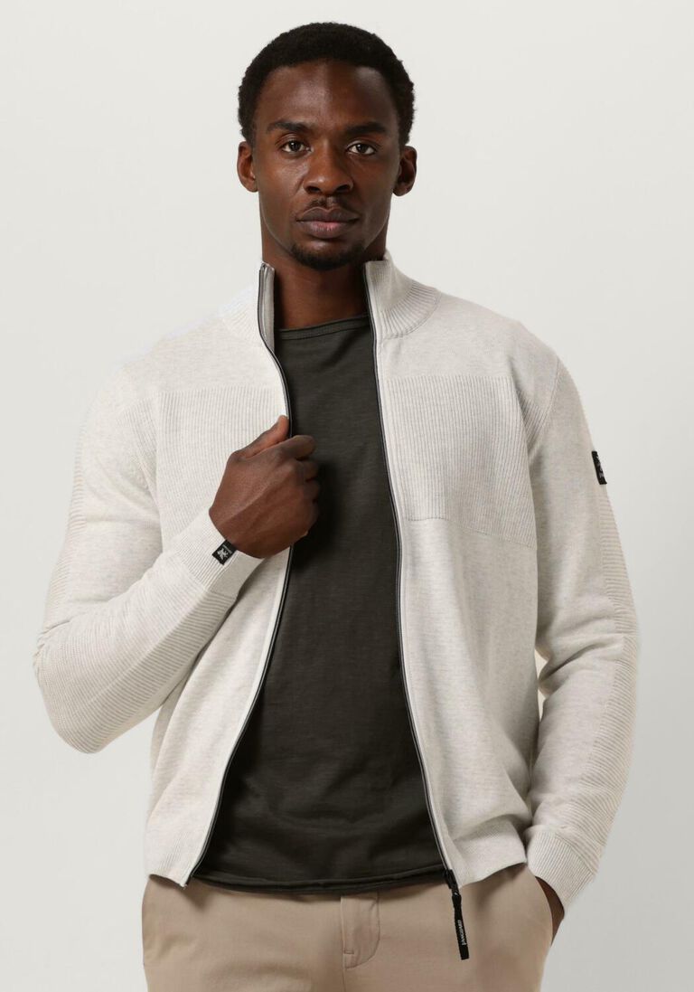 VANGUARD donkergrijze vanguard vest zip jacket cotton melange