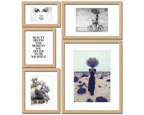 Ingelijste foto Beauty 5-delige set 53x65 cm