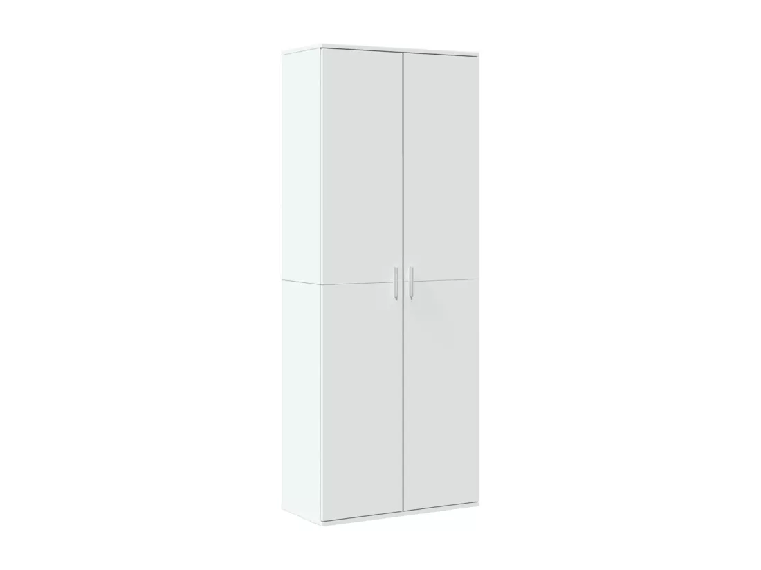 Buffet haut blanc 70x35x180 cm bois d'ingénierie