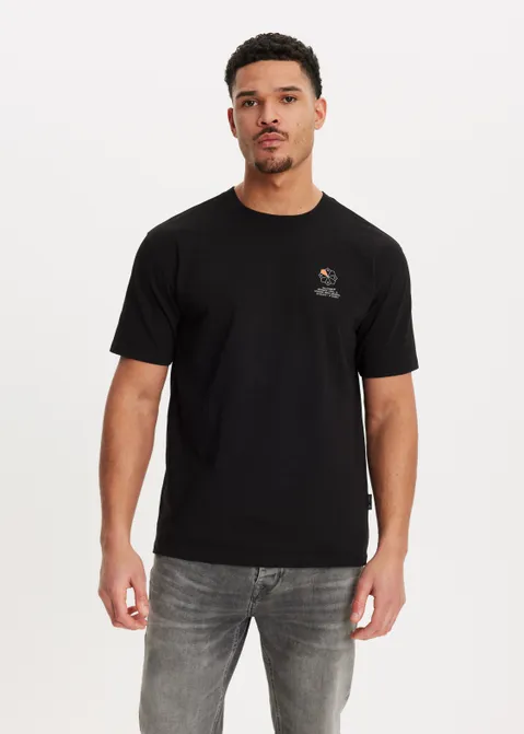 T-shirt met print Ribeira zwart (ZWART)