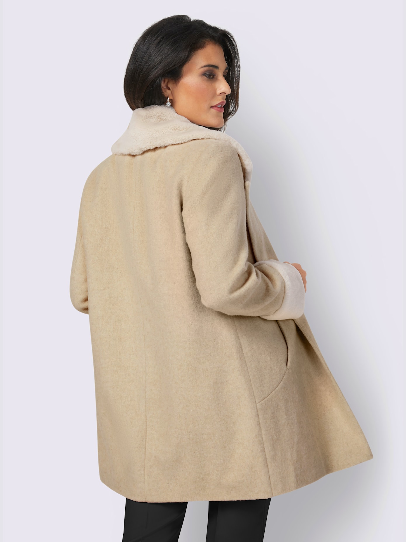 Veste longue 20% laine