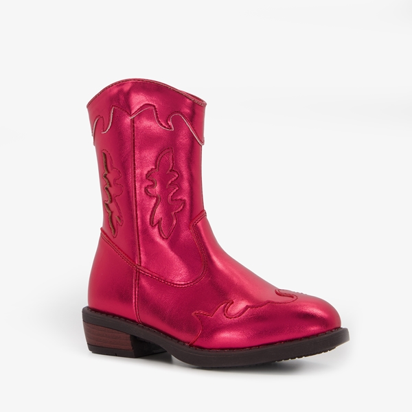 Blue Box meisjes western boots roze metallic