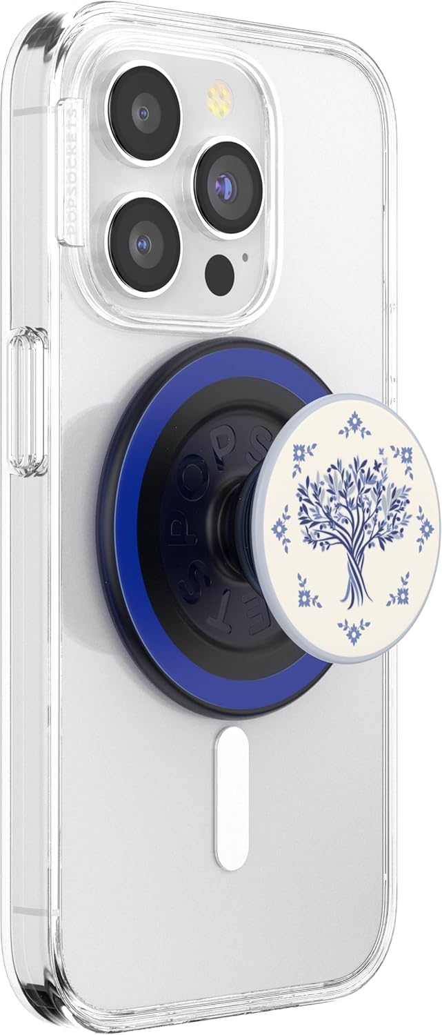 PopGrip MagSafe Round Finger Griff Halterung (Austauschbarer Top) für Apple iPhone (807293) - Olive Tree Tile