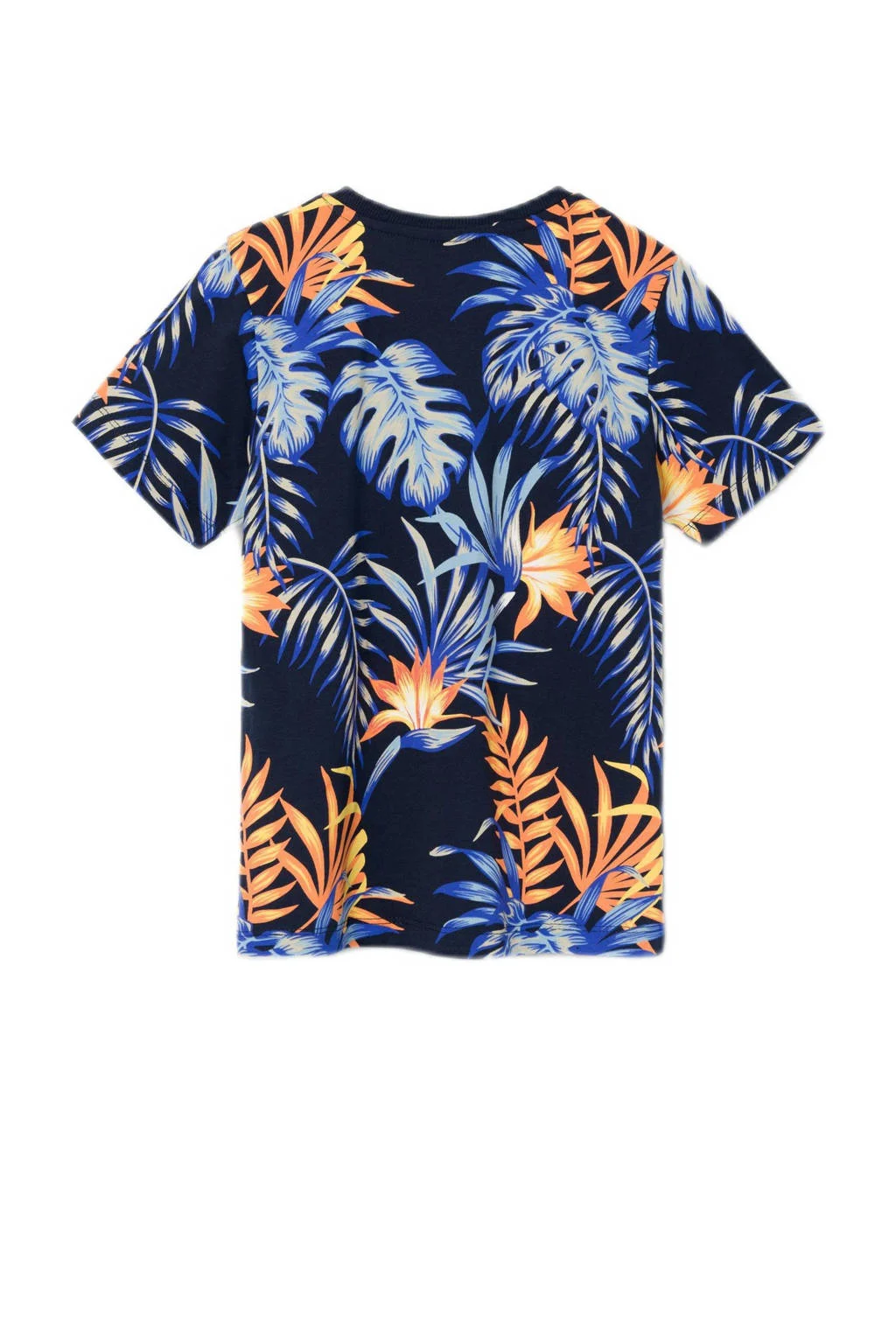 NAME IT T-shirt NKMFLANKO met all over print donkerblauw/blauw/oranje