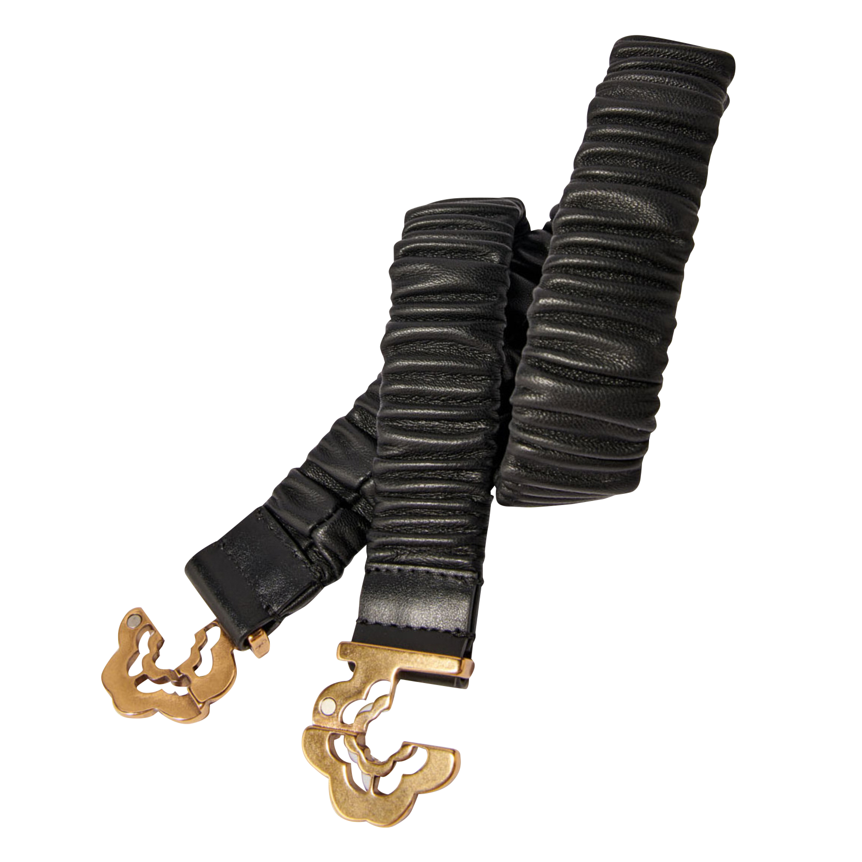 STRETCH CLOVER - Ceinture en cuir | Noir