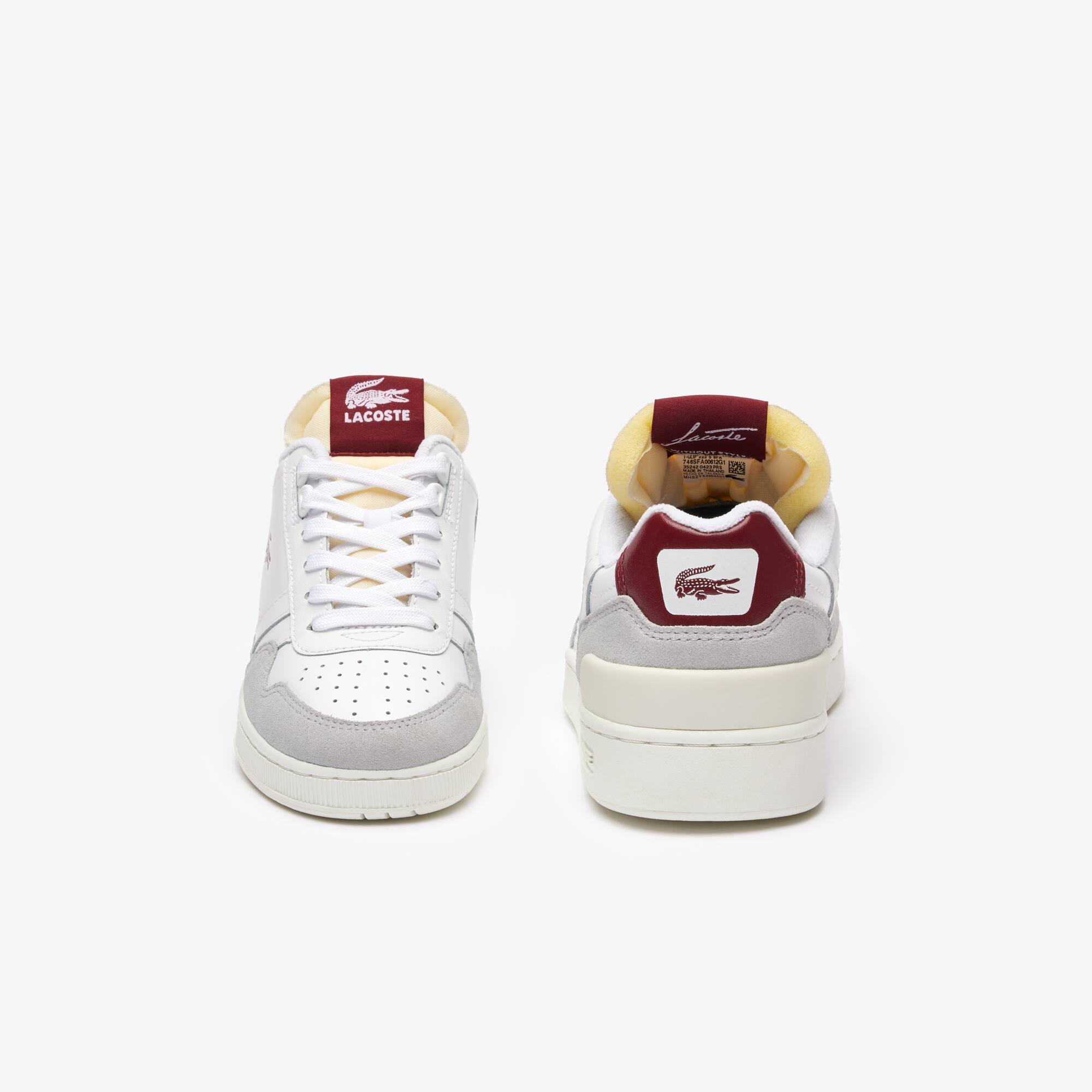 Damen-Sneakers T-CLIP Trim aus Leder Sneakers - Weiss - Lacoste - Damen