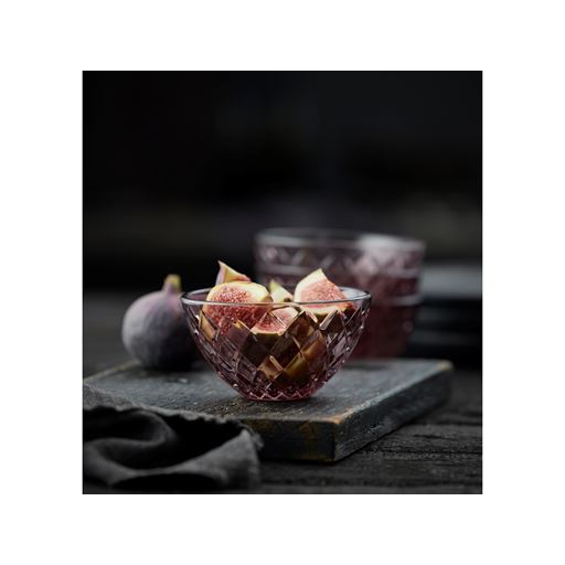 Lyngby Glas Sorrento 4-pak Skåle, Pink, Ø12 cm