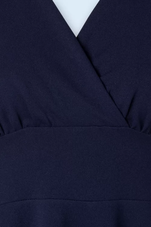 Vintage Chic for Topvintage Helaine swingjurk in marineblauw