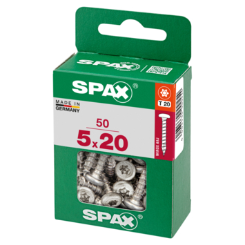 Spax schroef bolkop wirox 5x20 mm 50 stuks