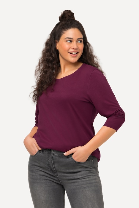 Shirt, Slim, Rundhalsausschnitt, Langarm