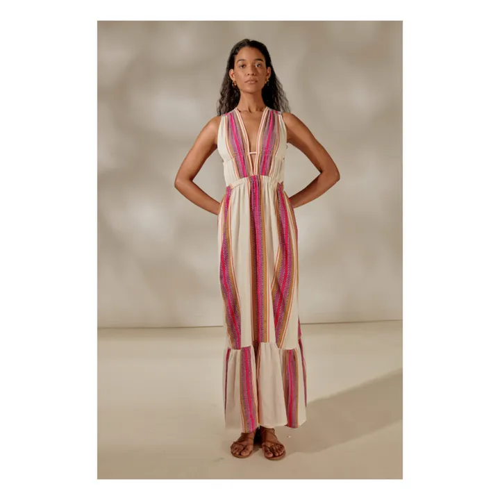 Lemlem Robe Lelisa | Rouge framboise