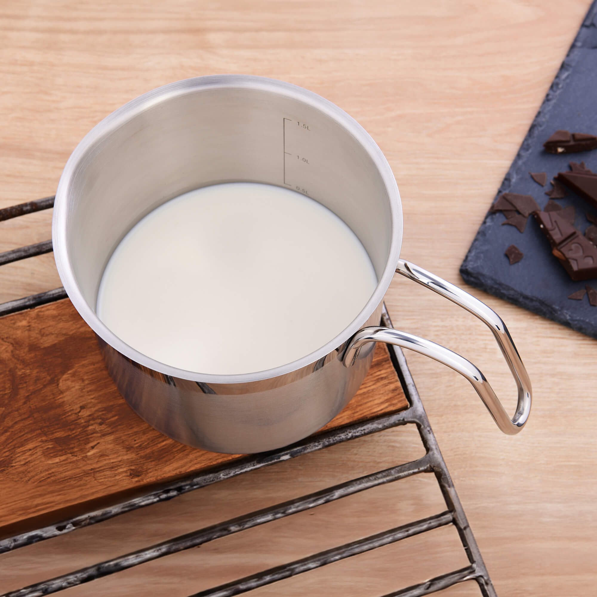 GRÄWE Milchtopf Pro-Line Ø 14 cm, 1,5 l Alu-Line