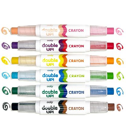 Ooly Farver - 6 stk - DouBlå Up Crayon