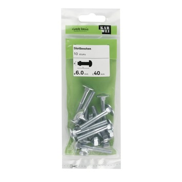 KARWEI slotbout verzinkt 6x40 mm (10 stuks)