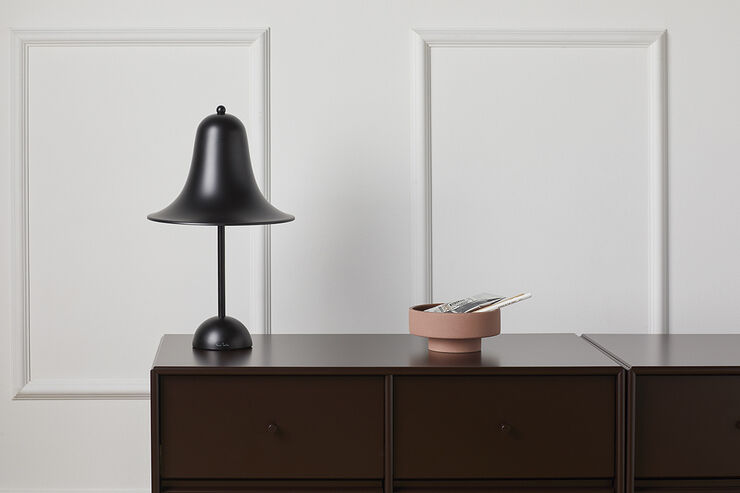 Verpan Pantop Ø23 Portable Table Lamp Matt black