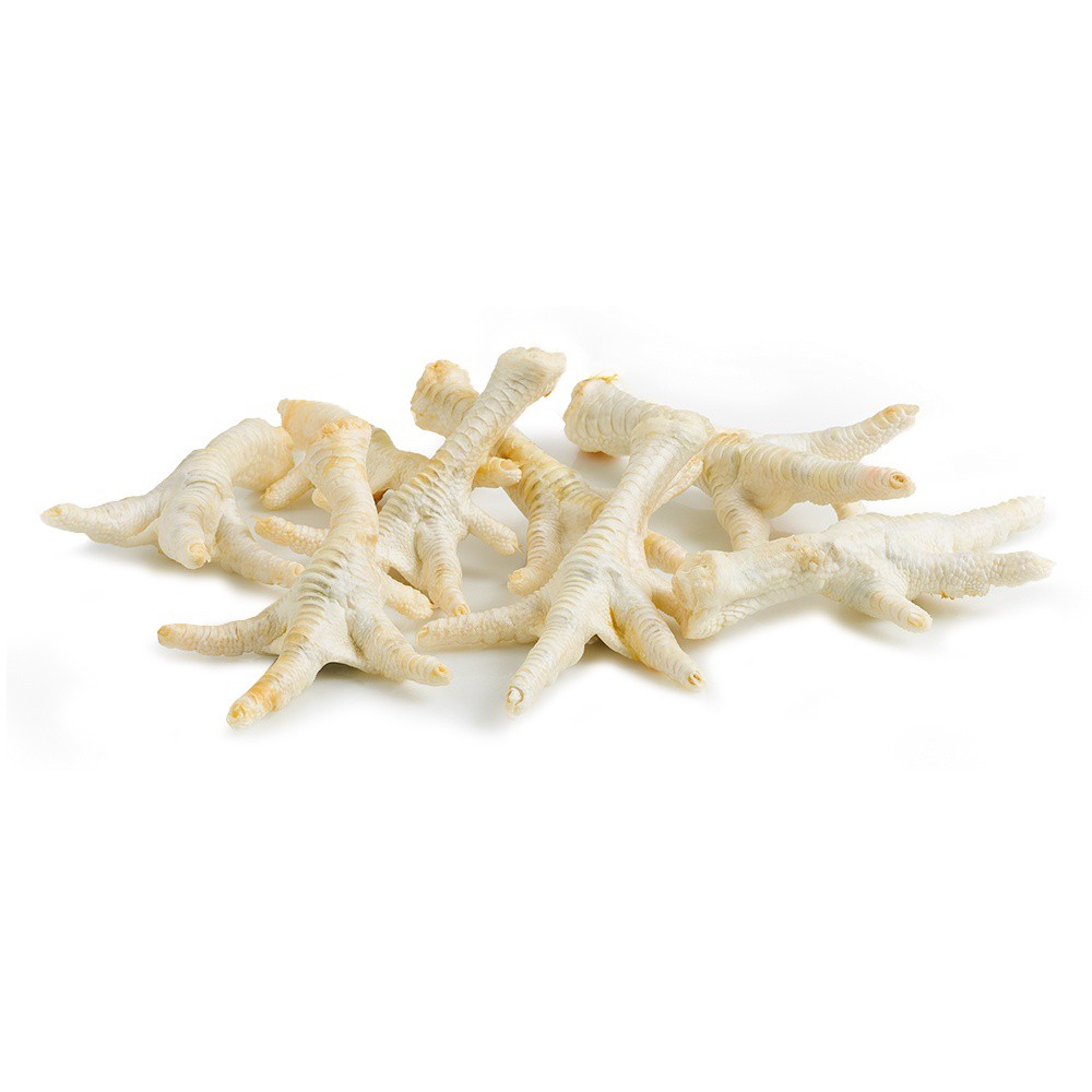 Pés de galinha brancos para cães, sabor frango.