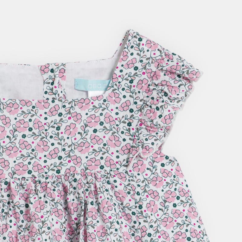 Robe chic fleurie rose bébé fille Mauve Violet