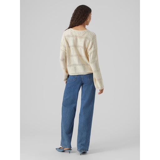 Vero Moda Oda Striktrøje, Birch, XL