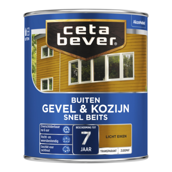 CetaBever Snelbeits Gevel & Kozijn zijdemat transparant eiken 750 ml