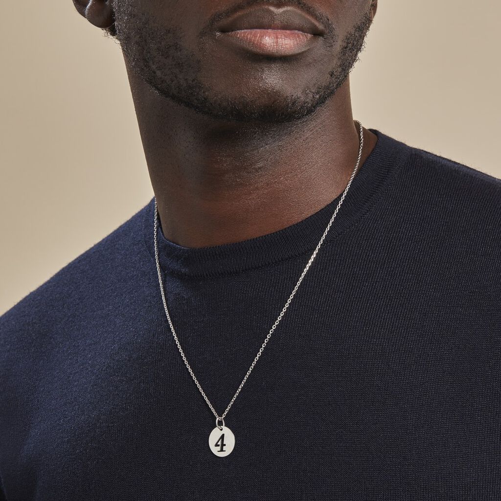 Pendentif Efiso Argent Blanc
