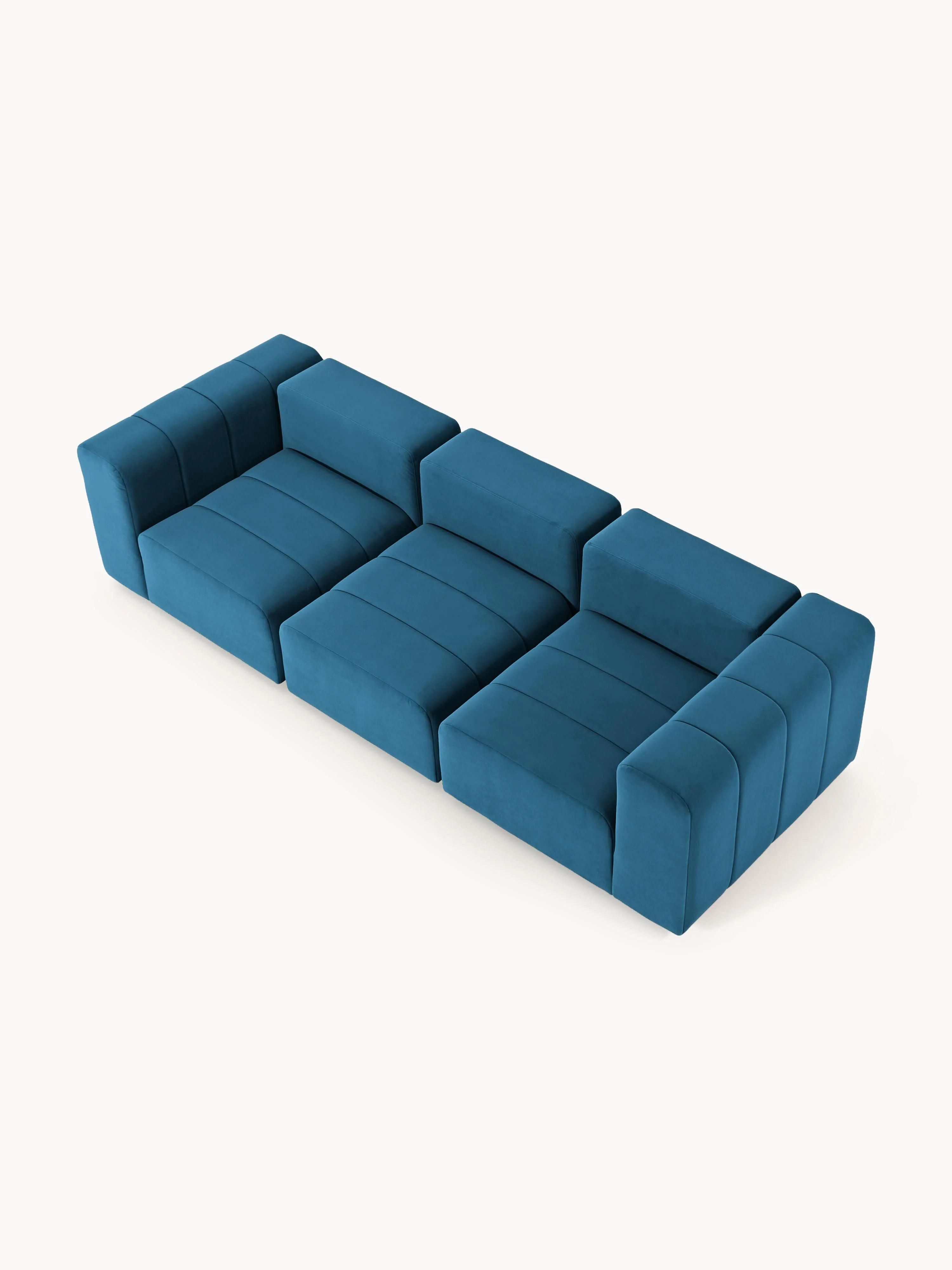 Fluwelen modulaire bank Lena (4-zits)