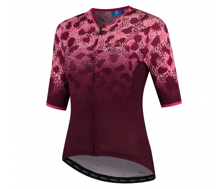 Rogelli Animal Jersey til Kvinder - Bordeaux/Pink
