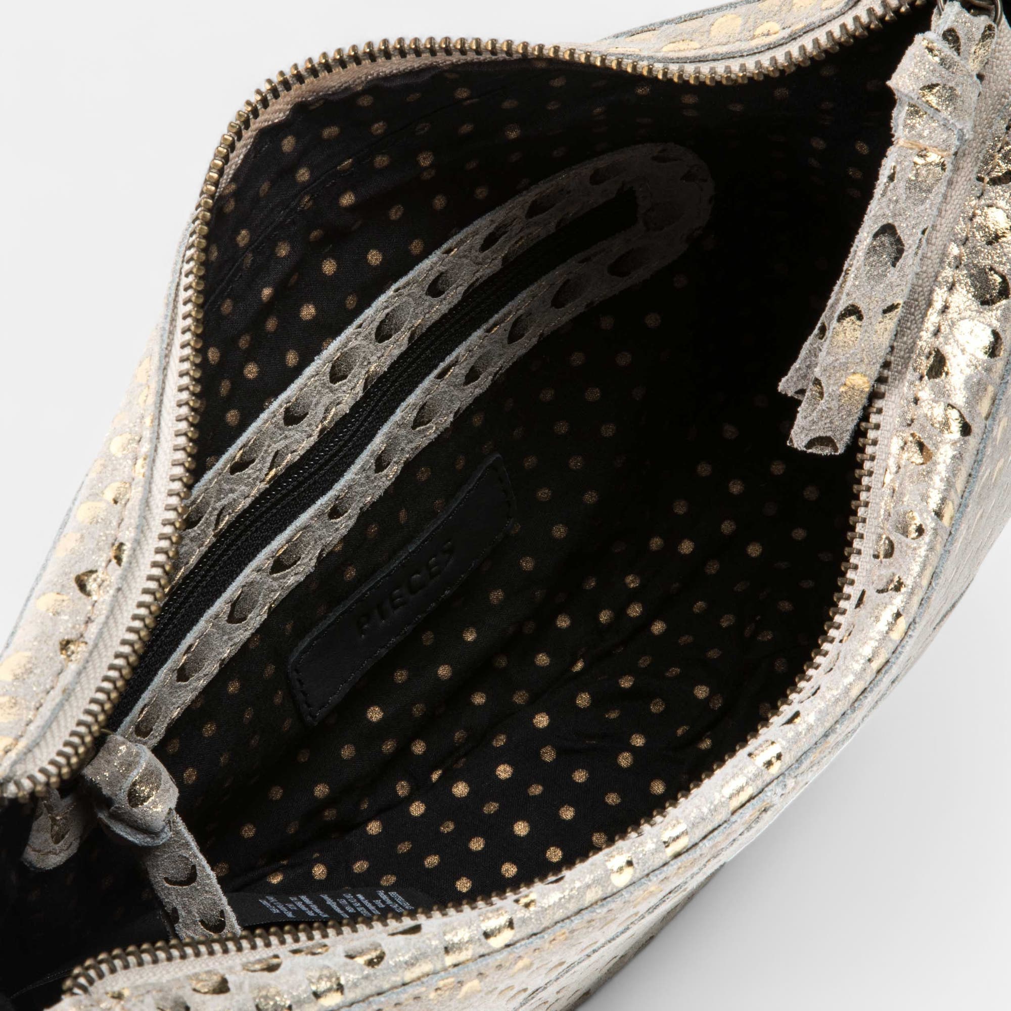 Sac bandoulière en cuir or