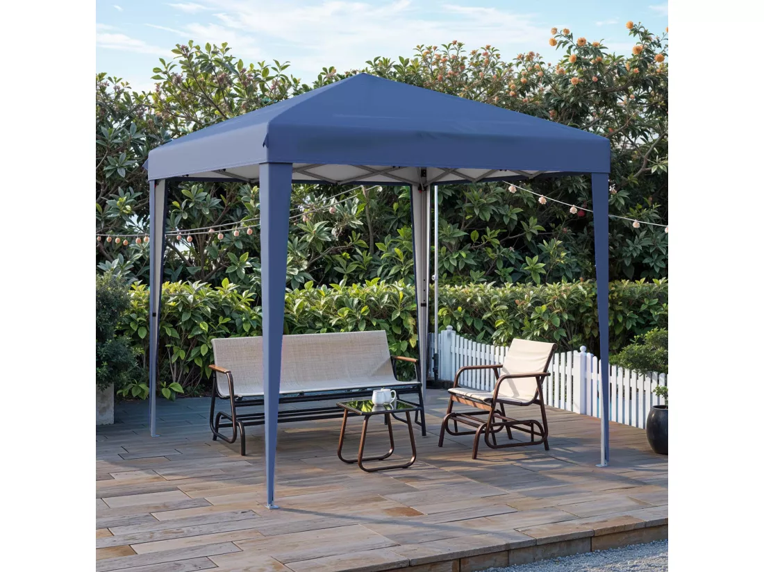 YITAHOME Tonnelle de Jardin - 3x3m - Pliable - Imperméable - Extérieur - Anti-UV - Bleu - pour Camping/Fête/Plage/Terrasse/Marchés