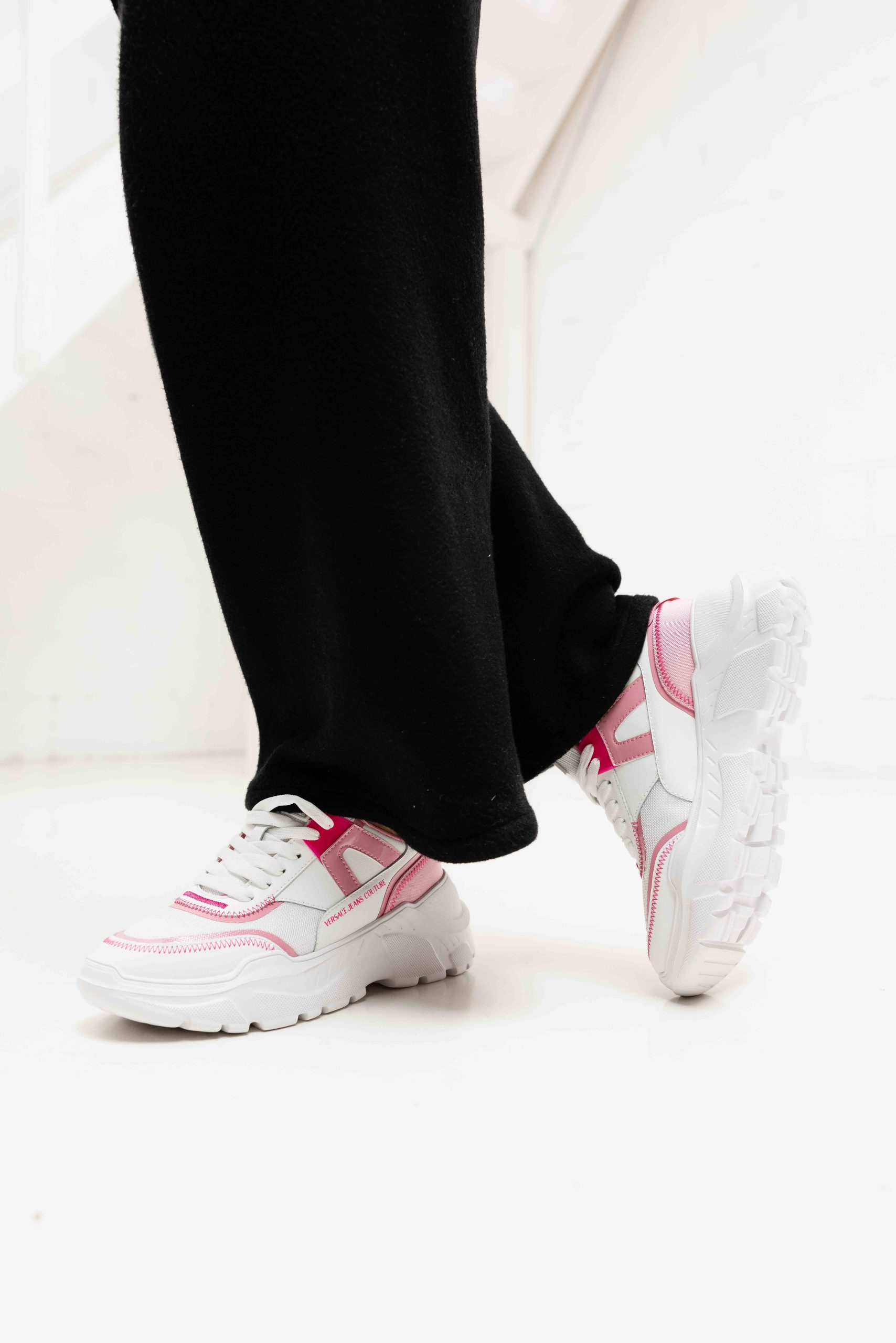 Versace Jeans Couture Fondo Speedtrack Sneakers Dames Wit/Roze
